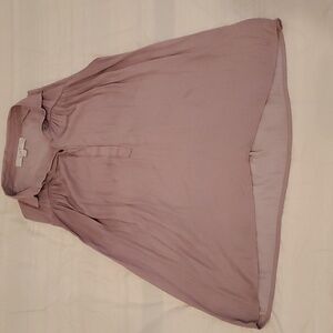 Loft Lavender Sleeveless Collared Top